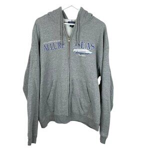 Crown And Anchor Sweater Adult 2X Gray Hoodie Royal Caribbean Allure Of The Seas